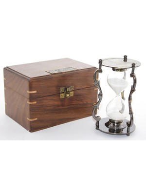 Kaia Life Ahşap Kutulu Pirinç Kum Saati