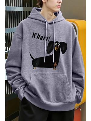 Ne Kadar Sevimli Dachshund Desenli Erkek Modası Kapüşonlu Sweatshirtler Hip Hop Büyük Beden S