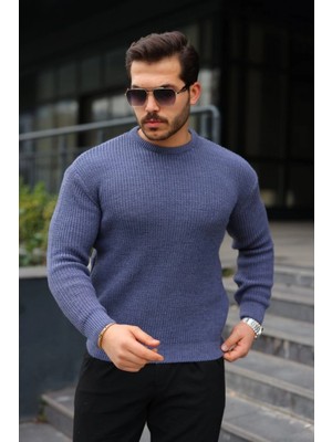 Erkek Bisiklet Yaka Örme Kazak