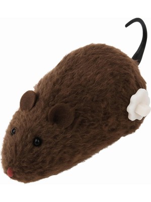 Hype Store Kahverengi Kurmalı Kedi Oyuncağı – Hareketli Fare Şeklinde Peluş Oyuncak – Kediler Için Etkileşimli,