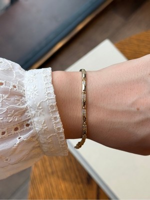 Houseki Minimal Taşlı 14K Bileklik Kararmaz