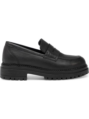Tergan Siyah Hakiki Deri Kadın Loafer - K25S1AY68540-A41
