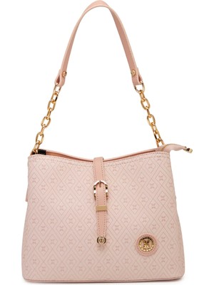 Tergan Pudra Print Kadın Omuz Çantası - S1WPR0000802-S7R