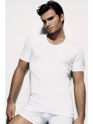 İlkyaz Fashion Ieg™ Çift Kaplan 840 Bisiklet Yaka Ribana Atllet Battal