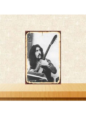 Pi Dekorasyon Barış Manço 20-30 cm Retro Ahşap Poster TKFX3780