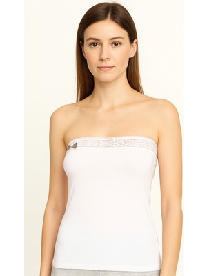 İlkyaz Fashion Ieg™ Berrak Bayan Dantelli Straplez 8014