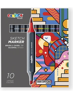 Hype Store Carioca Marker Çift Taraflı Çizim Kalemi 10 Renk