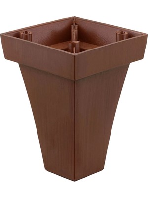 Hype Store BADEM10 Venüs Lüks Mobilya Kanepe Sehpa Tv Ünitesi Koltuk Ayağı 10 cm Kahverengi Ahşap Desenli Baza