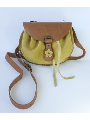 Lilys Gerçek Deri El Yapımı Çapraz Çanta