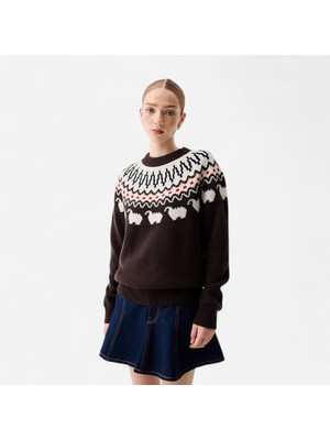 Hunter Originals Ashie Kadın Kahverengi Kazak  Harw0074251-Cb