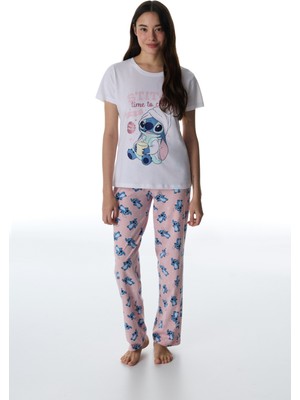 Penti Pembe Lic Stitch Ohana Pantolon Pijama Takımı