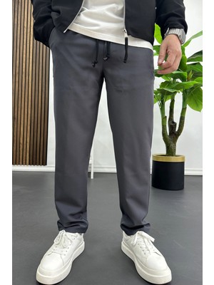 Edwox Erkek Düz Jogger Pantolon Antrasit EDW451