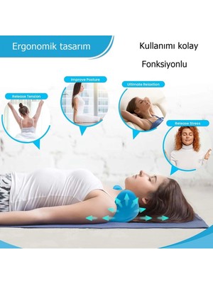 Efe Avm Ergonomik Boyun Masaj Yastığı – Servikal Traksiyon Destekli, Omurilik Ortopedik Yastık ( Lisinya )
