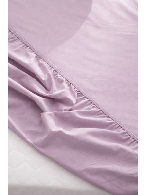 Bedline Fıtted Pudra Çarşaf 100*200+30 cm Mürdüm
