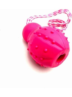 Hype Store Tasma Market Ödül Maması Saklama Hazneli Zilli Diş Temizleme Köpek Eğitim Oyuncağı Mor