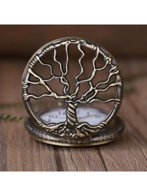 Keyfim Shop Kişiye Özel Tree Of Life Kabartmalı Büyük Boy Köstekli Saat
