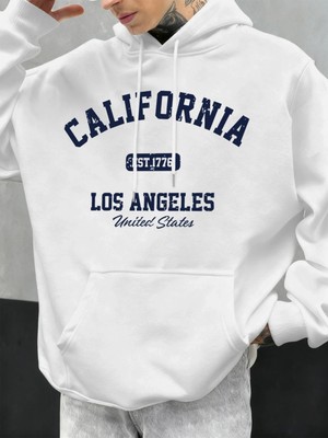 Kaliforniya Los Angeles Baskılı Erkek Kapüşonlu Hip Hop Çok Renkli Kapüşonlular Polar Moda Ka