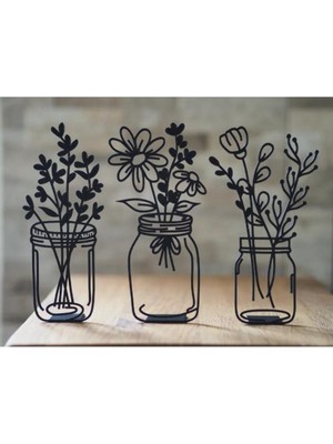 MisterionStudio Kavonozdaki Çiçekler Kaliteli Baskı