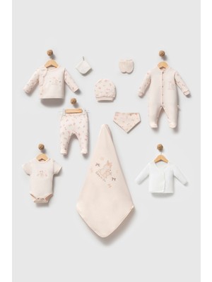 Bubbles %100 Pamuk Fiyonklu Tavşan Kız Bebek 10’lu Kutulu Set