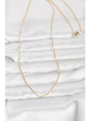Bsre 14K Gold Renk 60 cm Zincirli Kadın Kolye (Cm)