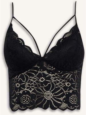 DeFacto Dantelli Dantel Kaplı Pedli Balensiz Bralet G7763AX26SP