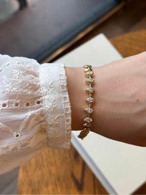 Houseki Damla Taşlı Bileklik 14K Kararmaz