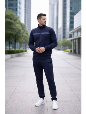 Yeni Sezon Kompakt Penye Dik Yaka Erkek Eşofman Takımı