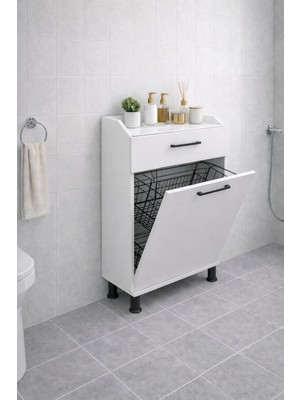 Mobest Kirli Çamaşır Dolabı kurulu hazır gönderim. 