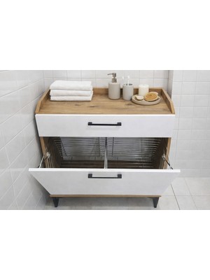 Mobest Mb5   Kirli Çamaşır Dolabı, ,Kurulu  Hazır Gönderim