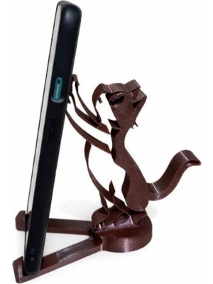 MisterionStudio Masaüstü Telefon Tutucu, Dekoratif Telefon Tutacağı, Kedi Tasarımlı Telefon Standı