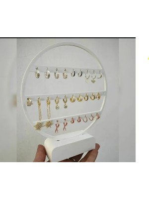 MisterionStudio Takı Standı Küpe ve Kolye Organizeri, Masa Üstü Dekoratif Takı Düzenleyici