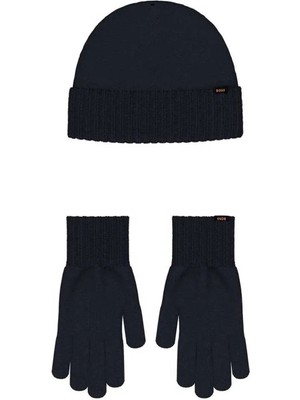 Boss Lacivert Erkek Eldiven Kalipso_set