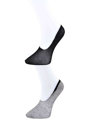 İlkyaz Fashion Ieg™ Siyah ve Gri Kadın Babet Çorap 6 Çift
