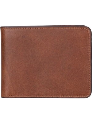 Shoplet Buğz Pier Deri Erkek Cüzdan Karamel