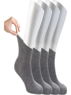 Ozzy Socks Kadın 4 Çift Bambu Lastiksiz Sıkmayan Diabetik Bilek Çorap