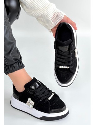 Novytech Ceans Siyah Süet Bağcıklı Spor Ayakkabı - Lisinya