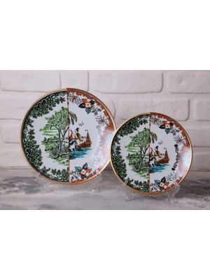 Konyax Pasta ve Servis Tabağı Set 6 Kişilik 12 Parça Hybrid6