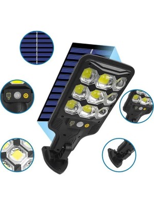 Powermaster HS-8037B Solar 9 Cob Ledli Hareket Sensörlü Sokak Lambası