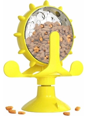 Hype Store Orret Home Vantuzlu Dönebilen Kedi ve Köpek Mama Oyuncağı, Eğlenceli ve Interaktif Besleme Kabı, Zem