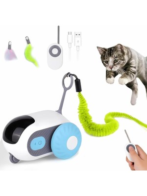 Hype Store Kanji 2 Modlu Akıllı Kedi Oyuncağı – Otomatik ve Uzaktan Kumandalı Sessiz Oyuncak Araba | Interaktif