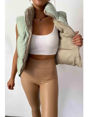 Kadın Yüksek Bel Içi Şardonlu Fırsat Ürün Toparlayıcı Tayt