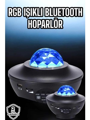 Shoplet Buğz Projektör Yıldız Gece Lambası Disko Topu Bluetooth Bağlantılı Taşınabilir Şarjlı