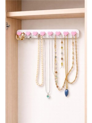 MisterionStudio Kalpli Takı Kanca Yayı Organizer Askılık 9 Bölmeli Askılık (2 Adet)