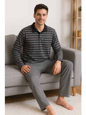 Tenra Erkek Pijama Takımı %100 Pamuk Selanik Örme