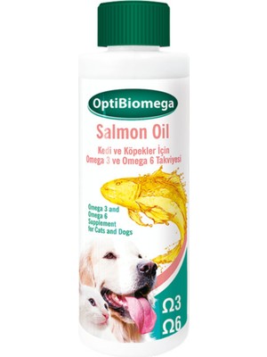 Bio PetActive Optibiomega Somon Yağı |kedi ve Köpekler Için Omega 3 ve Omega 6 Takviyesi 250 Ml.