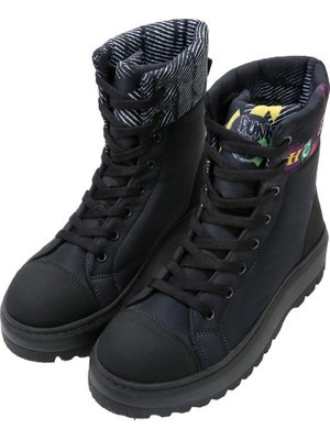 Dogo Kadın Vegan Siyah Uzun Bot - The Night Is Still Young Tasarım