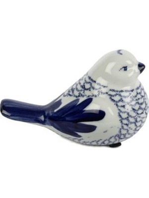 Mikasa Moor Blue Blanc Kuş Dek Obje 17X10CM