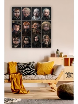 Pi Dekorasyon 12 Parça Harry Potter Resimleri Çerçeve Görünümlü Mdf Tablo Duvar Süsü Hediyelik Eşya Harry Potter