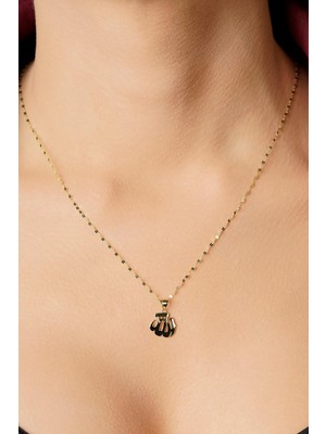 Fiyonk Kuyumculuk 14 Ayar Altın Aynalı Zincir Allah Yazılı Kolye