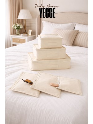 6'lı Valiz Içi Düzenleyici Hurç Seti – Seyahat Çantası Organizer – Fermuarlı Bavul Düzenleme Seti